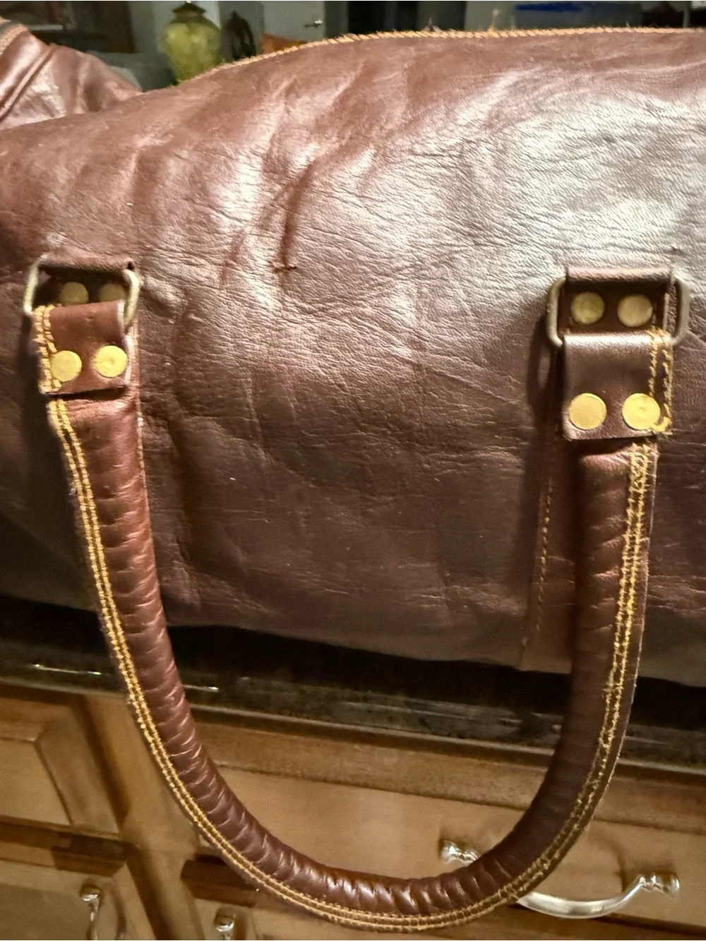Leather Duffle Bag 28 inch